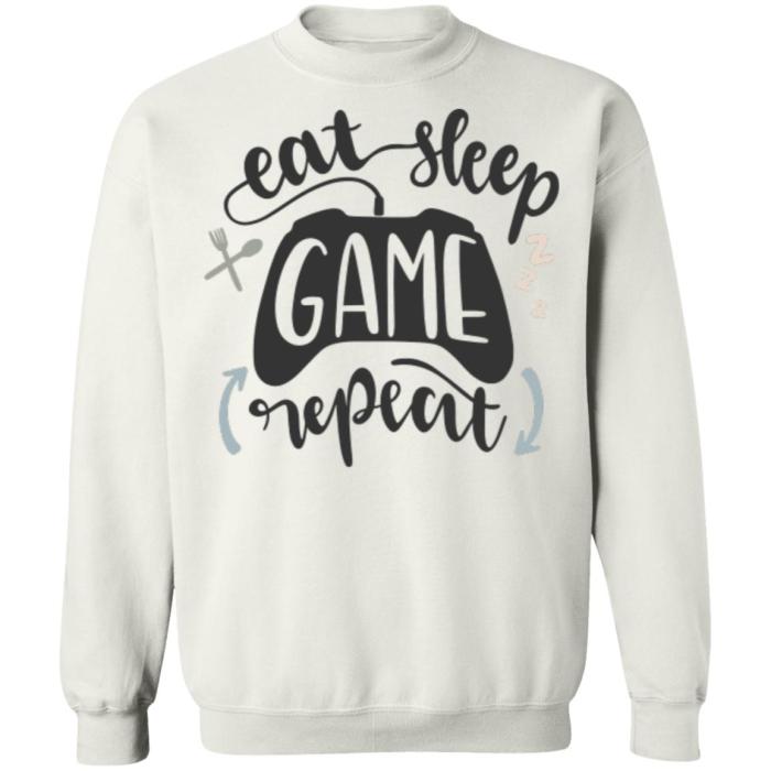 Eat sleep game repeat shirt