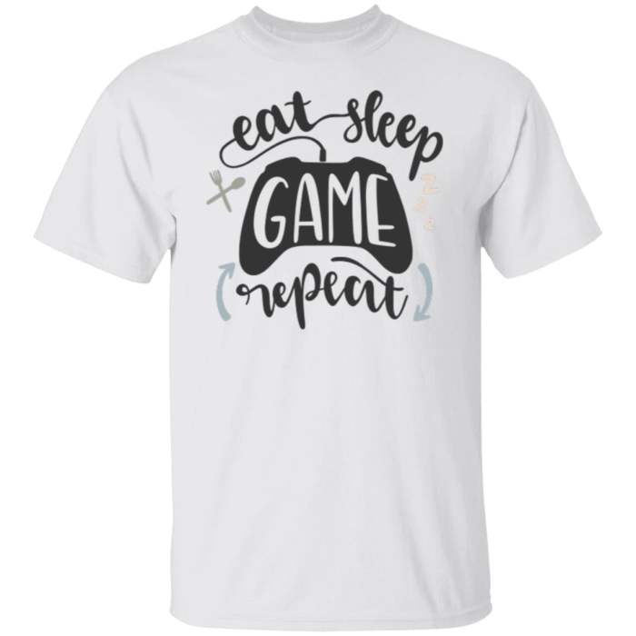 Eat sleep game repeat shirt