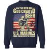 God created beer to prevent the U.S Marines shirt