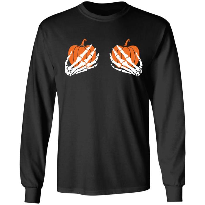 Skeleton Hands Bra Halloween Shirt